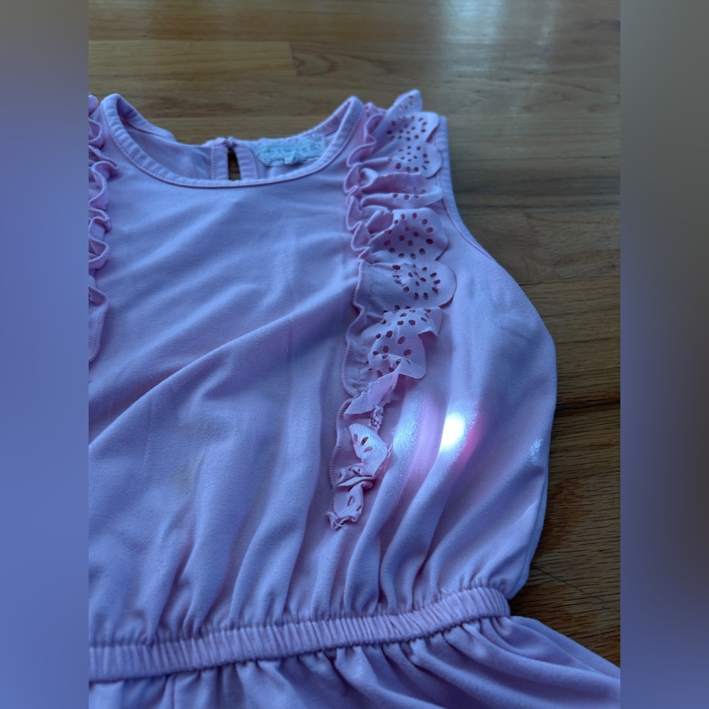 Pink Ruffled Kids Romper - Picture 3 of 4